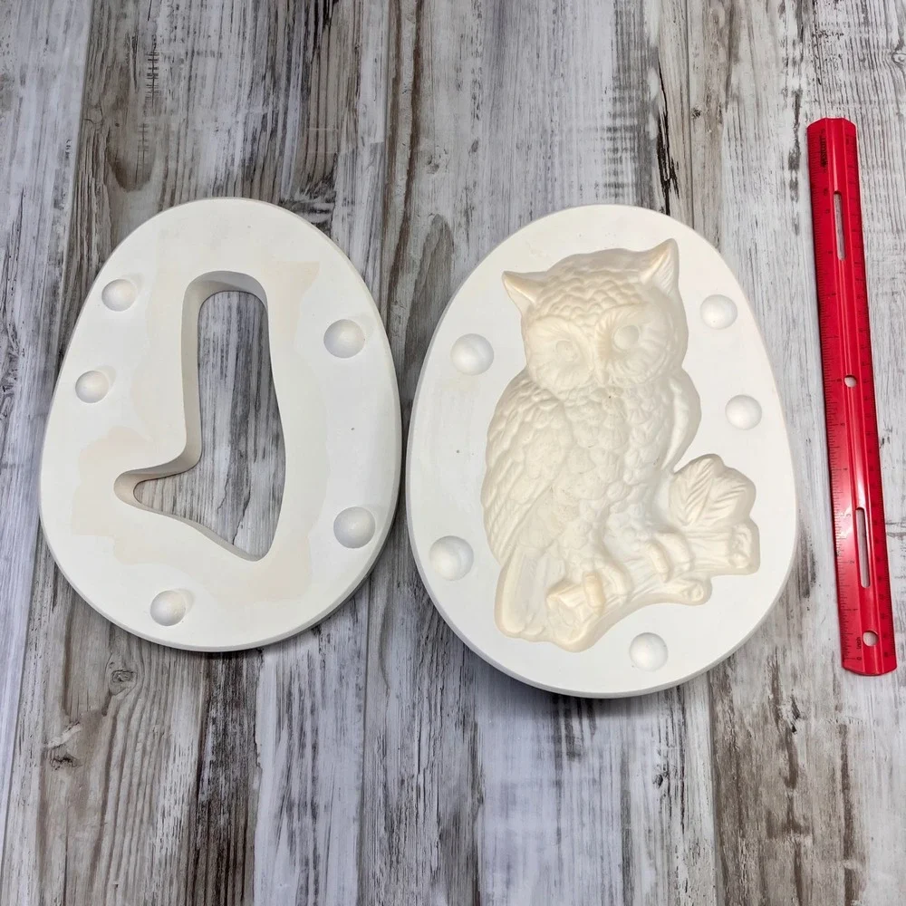 Ross Vintage Great‎ Horned Owl Ceramic Slip Casting Plaster Mold R632